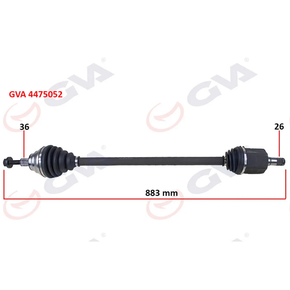KOMPLE AKS SAĞ GOLF VI 1.6i AUTO. 08-13 833mm