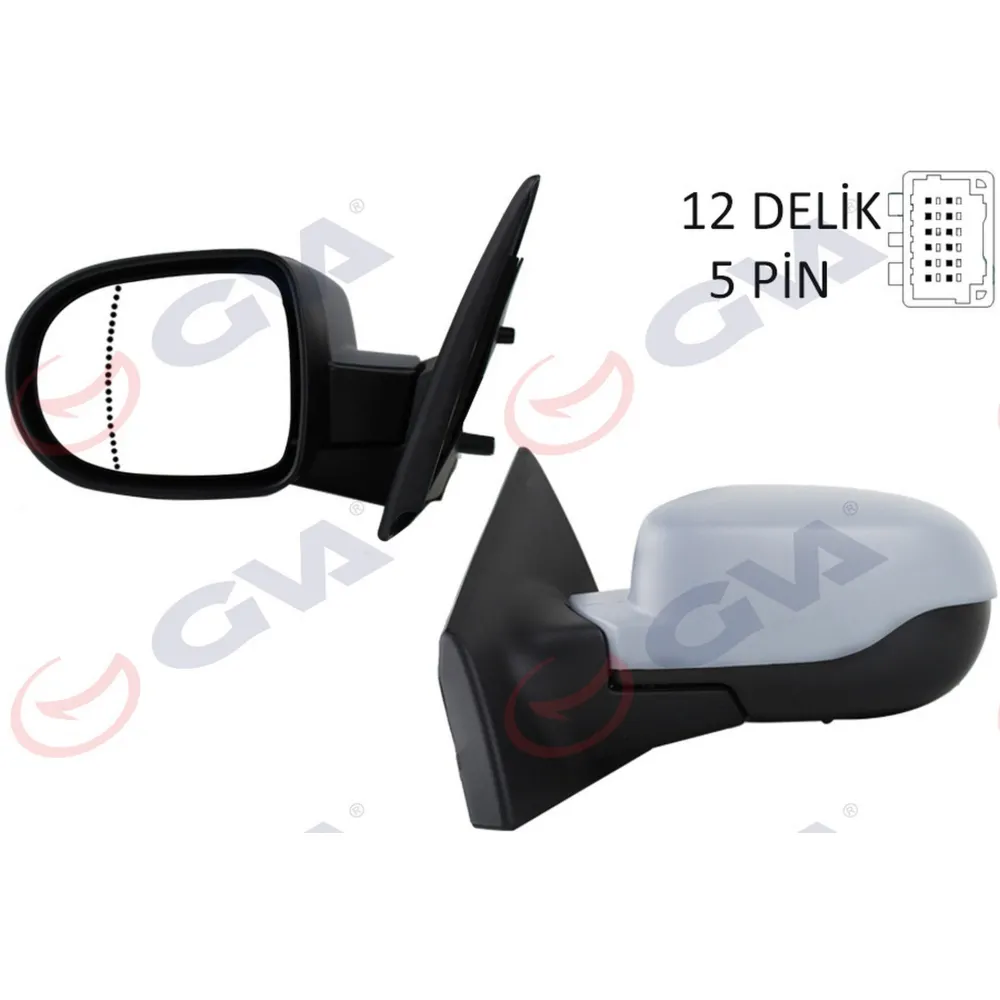 DIŞ DİKİZ AYNASI SOL CLIO 09 ELEKTRİKLİ ISITMALI ASTARLI ASFERİK 5 FİŞ VM-6135EHPAL