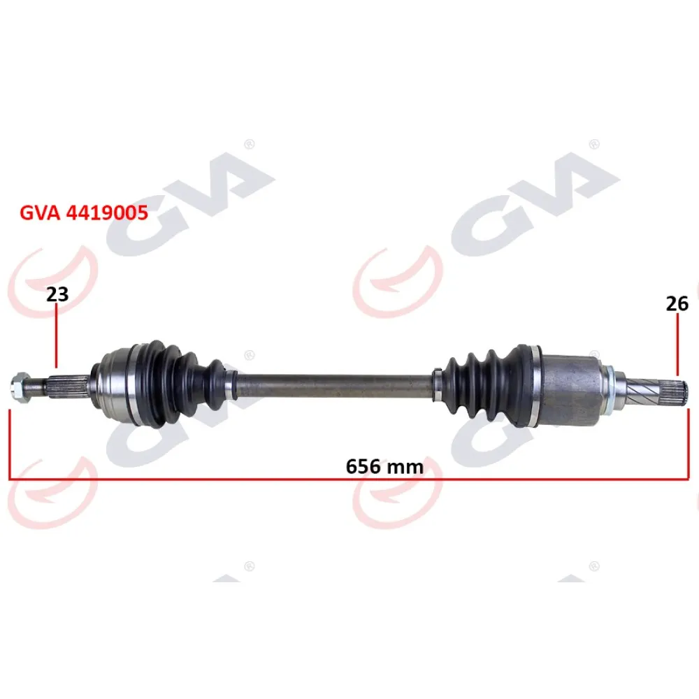 Komple Aks Sol Dacia Sandero Stepway Ii 12- 1.5Dci 656Mm