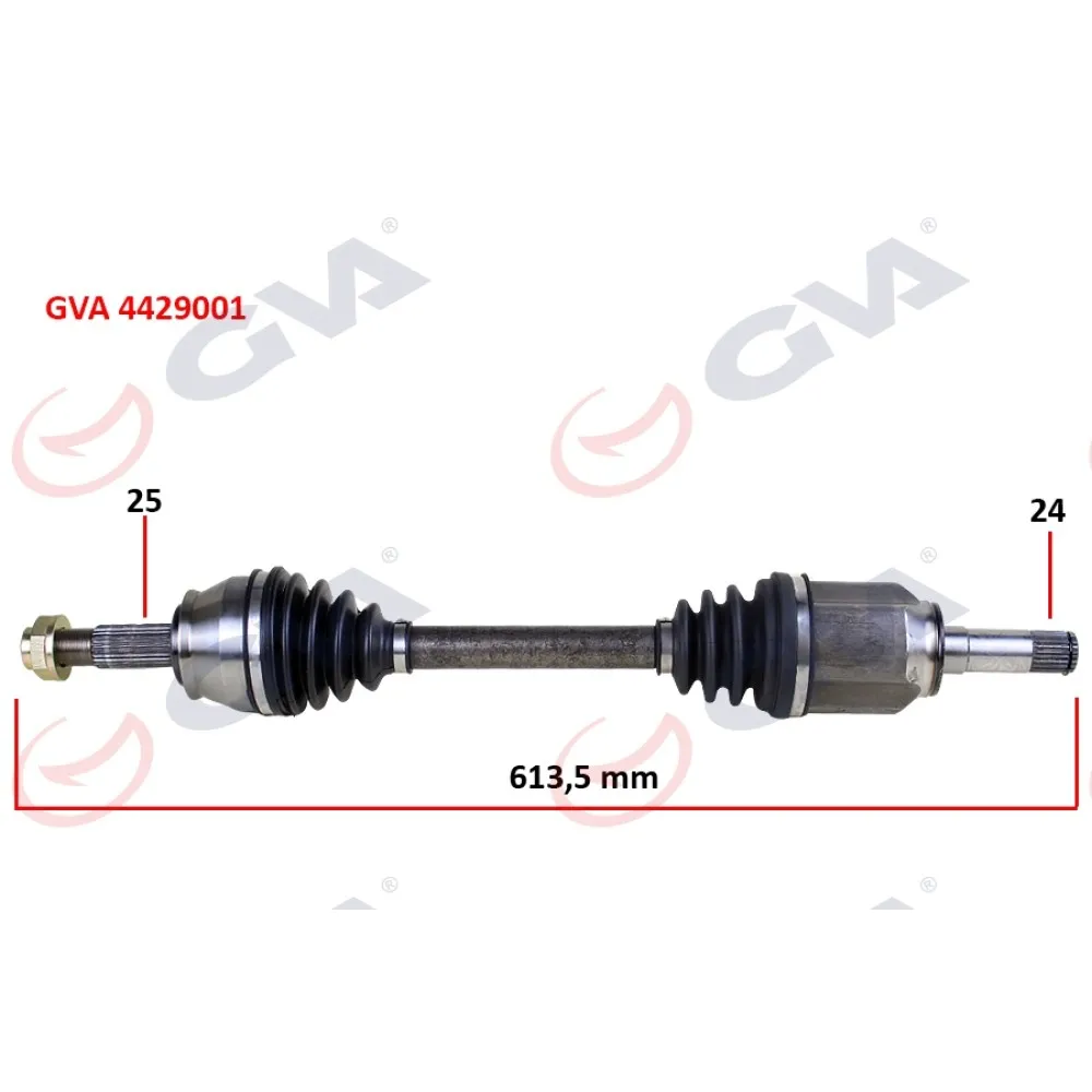 Komple Aks Sol Doblo 1.9 Jtd 01 Doblo-Albea 1.3 Mtj 05 613.5Mm