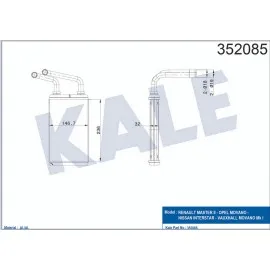 KALORİFER RADYATÖRÜ MASTER-MOVANO 2.5-3.0 DTI-DCI 235x145x42