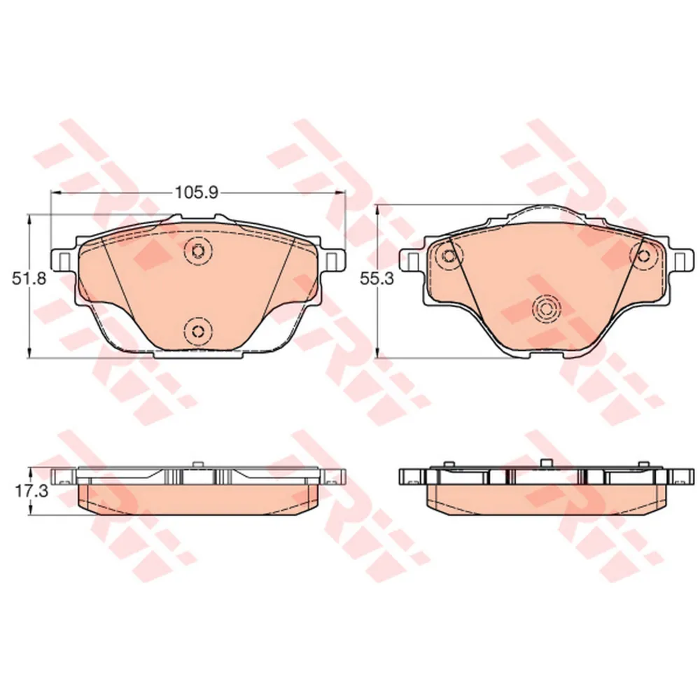 ARKA BALATA C4 PİCASSO II-C4 GRAND PİCASSO II 1.6 VTİ-1.6 THP 13 P308 FREN DİSKİ ÇAPI: 290mm İÇİN