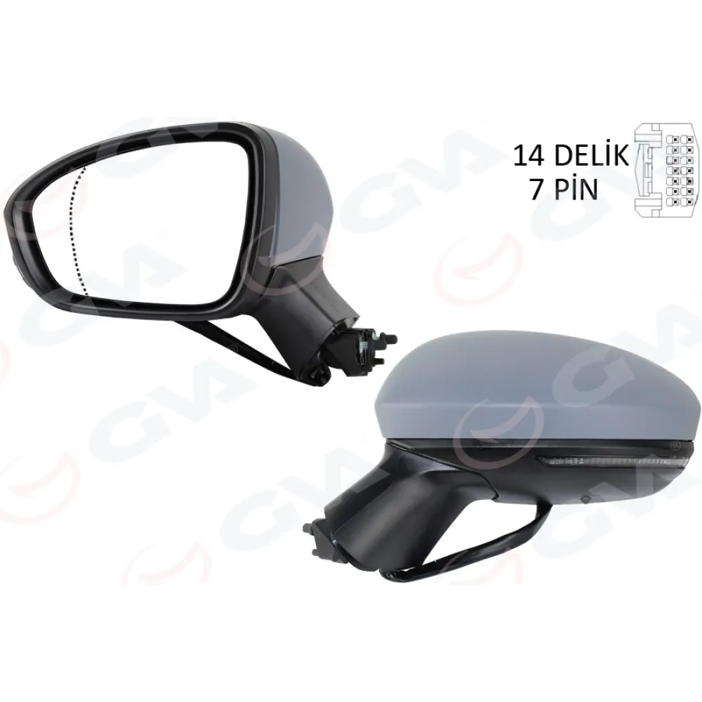 Diş Dikiz Aynasi Sol Elektrikli Isitmali Sinyalli Astarli Asferik Clio V 19- 12H7P