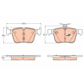 Fren Balatasi Arka Volkswagen Golf Vii 1.2 Tsi 12-, 1.4 Tsi 12-, 1.4 Tsi Multifuel 13-, 1.4 Gti Cng 13-, 2.0 Gti 13-, 1.6-2.0 Tdi 12-, 1.6-2.0 Tdi 4Motion 12-, Audi A3 1.0 Tfsi 16-, 1.2 Tfsi 13-16, 1.
