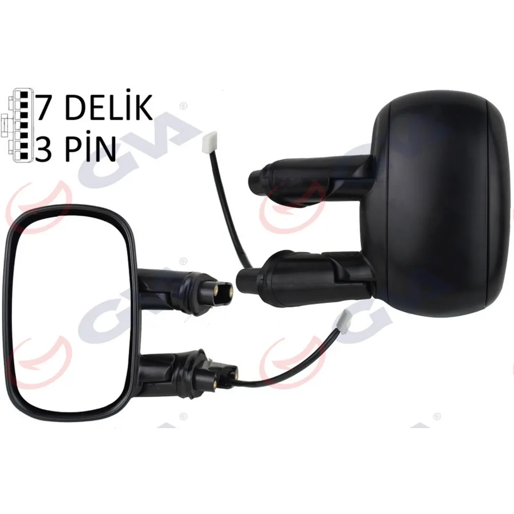 DIŞ DİKİZ AYNASI SOL DOBLO 01 ELEKTRİKLİ ISITMALI ASTARLI KONVEKS 3 FİŞ