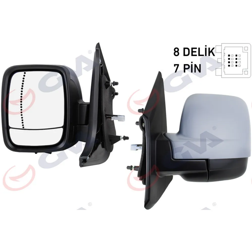 DIŞ DİKİZ AYNASI SOL TRAFIC-VİVARO 14 ELEKTRİKLİ ISITMALI ASTARLI ASFERİK 5 FİŞ VM-976EHPAL