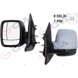 DIŞ DİKİZ AYNASI SOL TRAFIC-VİVARO 14 ELEKTRİKLİ ISITMALI ASTARLI ASFERİK 5 FİŞ VM-976EHPAL