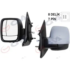 DIŞ DİKİZ AYNASI SOL TRAFIC-VİVARO 14 ELEKTRİKLİ ISITMALI ASTARLI ASFERİK 5 FİŞ VM-976EHPAL