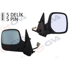 DIŞ DİKİZ AYNASI SAĞ BERLINGO-PARTNER 97 ELEKTRİKLİ ISITMALI ASTARLI KONVEKS 5 FİŞ VM-118EHPR