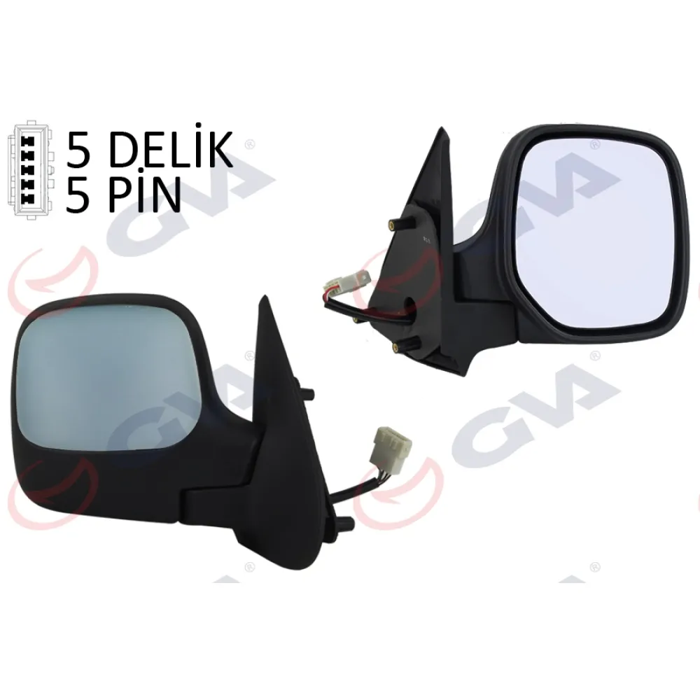 Diş Dikiz Aynasi Sağ Berlingo-Partner 97 Elektrikli Isitmali Astarli Konveks 5 Fiş Vm-118Ehpr