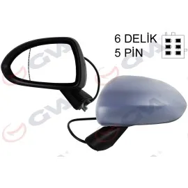 Diş Dikiz Aynasi Sol Corsa D 06 Elektrikli Isitmali Astarli Asferik 5 Fiş Vm-964Ehpal 13187615