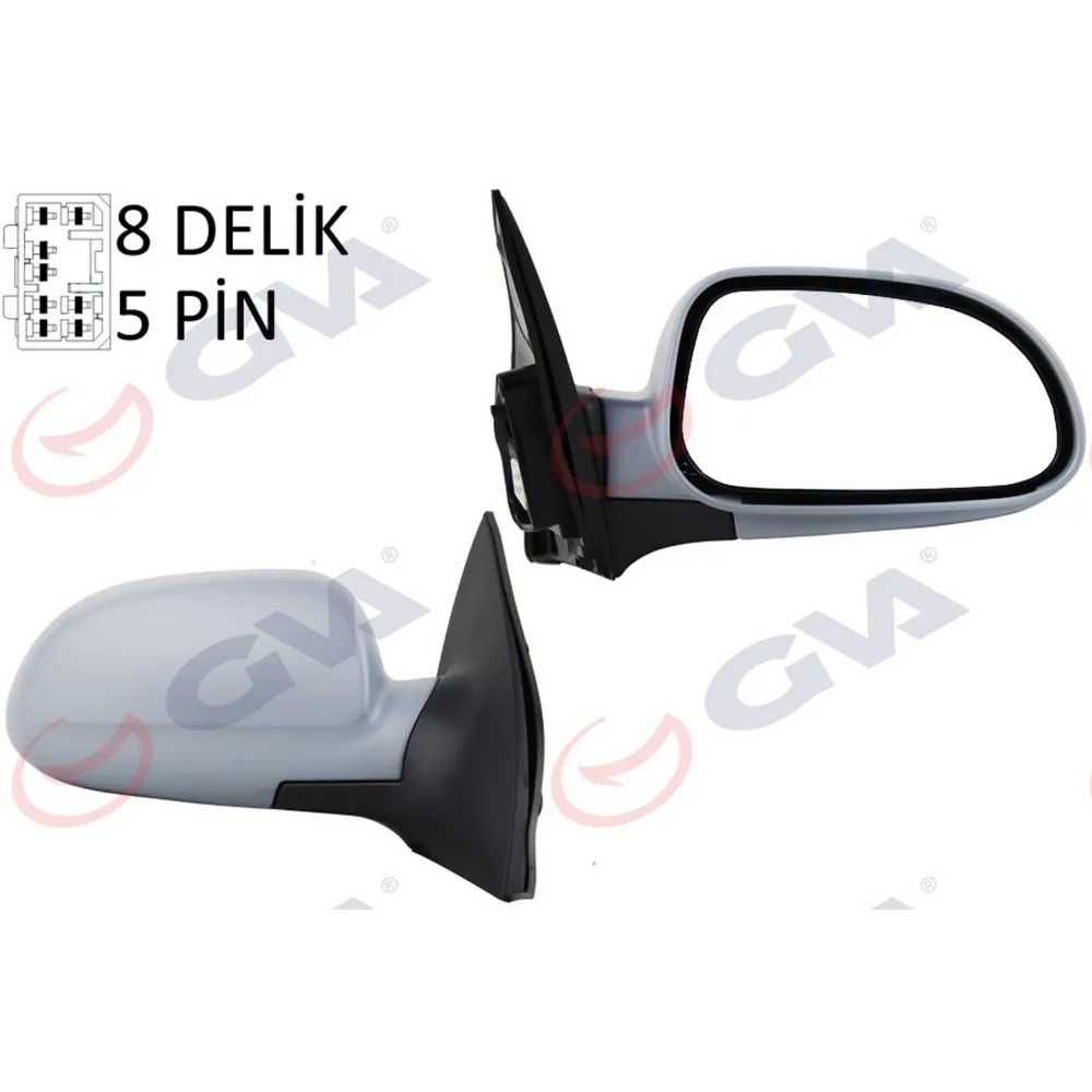 DIŞ DİKİZ AYNASI SAĞ LACETTİ 05 ELEKTRİKLİ ISITMALI ASTARLI KONVEKS 5 FİŞ VM-395EHPR