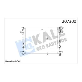 Radyatör Lgn Ii 1.6-1.8-2.0-1.9 Dci Ac Mek Otom 670X399X26 2 Sira Al Sistem