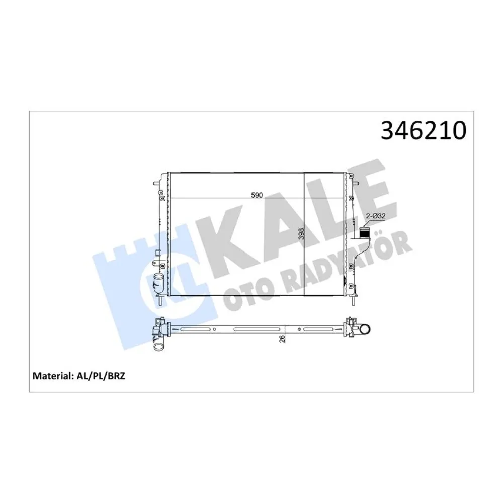 Radyatör Dacia Duster 10 Logan 05 1.5 Dci Mek.şanz. / Ac Al/pl/brz