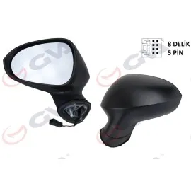 Diş Dikiz Aynasi Sol Ibiza 08 Elektrikli Isitmali Konveks Astarli 5 Fiş Vm-364Ehpl