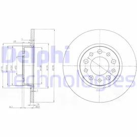Arka Fren Aynasi Alfa Romeo 159 05 Giulietta 10 Spider 06 Fiat 500 X 14 Jeep Renegade 14 Compass 16 278X12X43