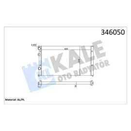 RADYATÖR GOLF 3-LUPO-POLO CLASIC-CADDY 2-CORDOBA-IBIZA II-1.6-2.0 16V-1.9 TDI AC MEK AL/PL/BRZ