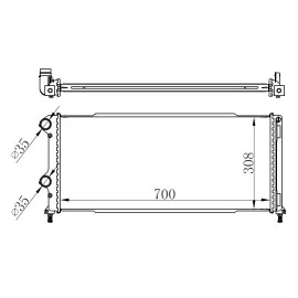 Radyatör Brazing Doblo 1.9 Jtd-1.3Mtj Mek Ac Klimasiz 700X305X38 -46807378