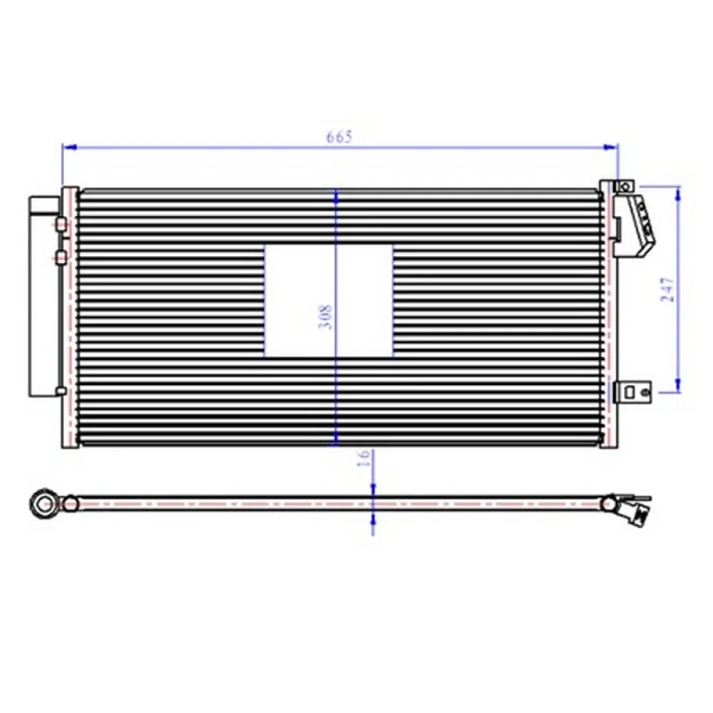 Klima Kondenseri Doblo 10 Combo 12 1.3 Dmtj-1.6 Dmtj-2.0 Dmtj 669X293X16