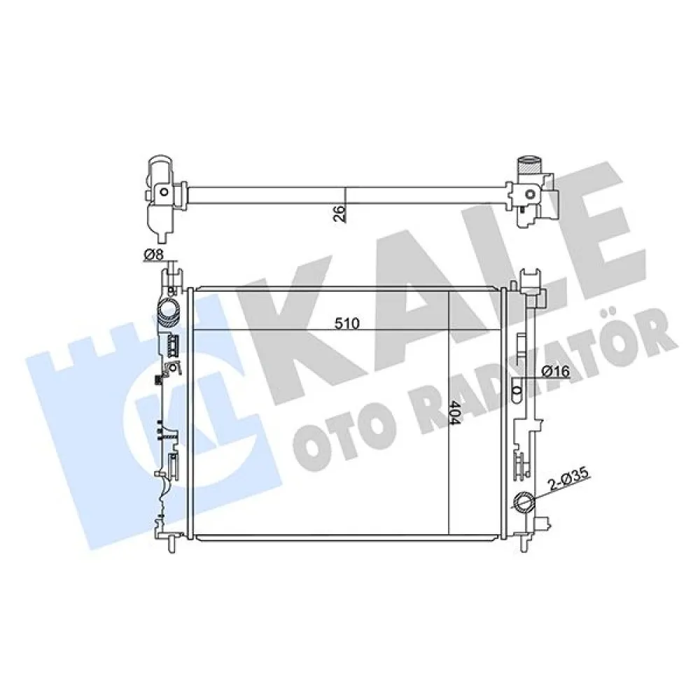 Radyatör Dacia Dokker-Lodgy-Logan Ii-Logan Mcv Ii-Sandero Ii- Duster 1.5 Dci 17-