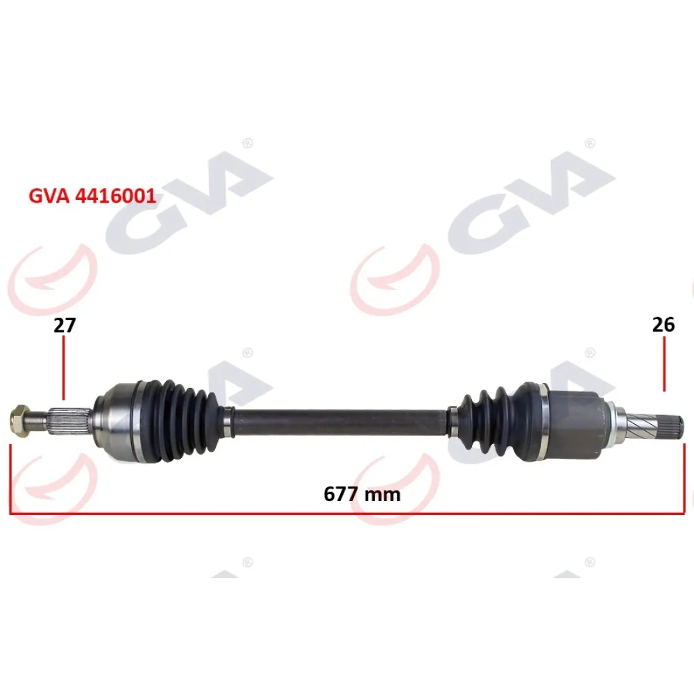 Komple Aks Sol Kangoo 3 1.5 Dci 08- 677Mm