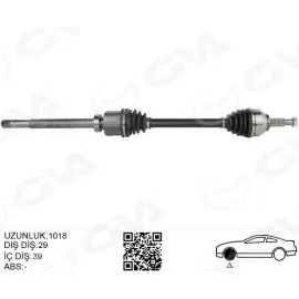 Komple Aks Sağ Renault Trafic Iii 1.6 Dci 14- 1018Mm