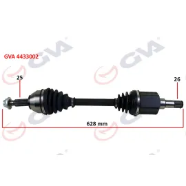 KOMPLE AKS SOL TRANSIT CONNECT 1.8 TDCI 02 75 HP 628mm