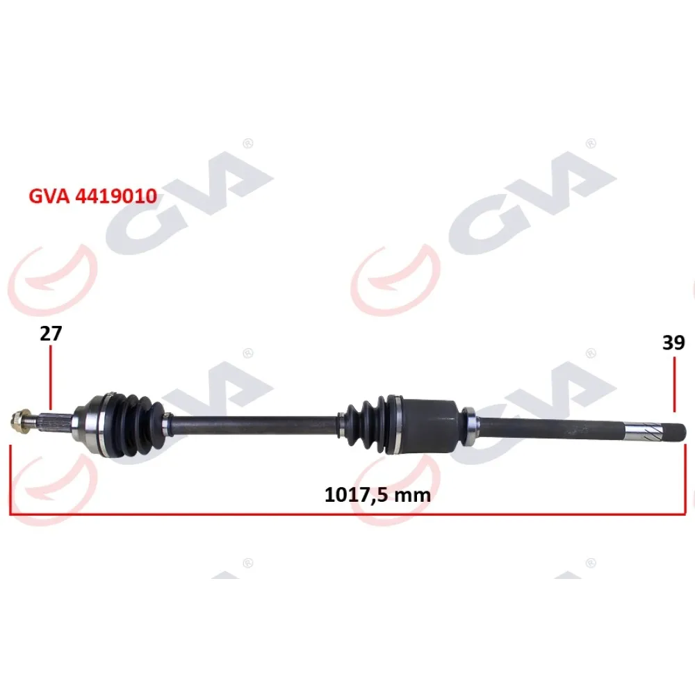 Komple Aks Sağ Trafic Ii-Opel Vivaro 1.9 Dci 01 1017Mm