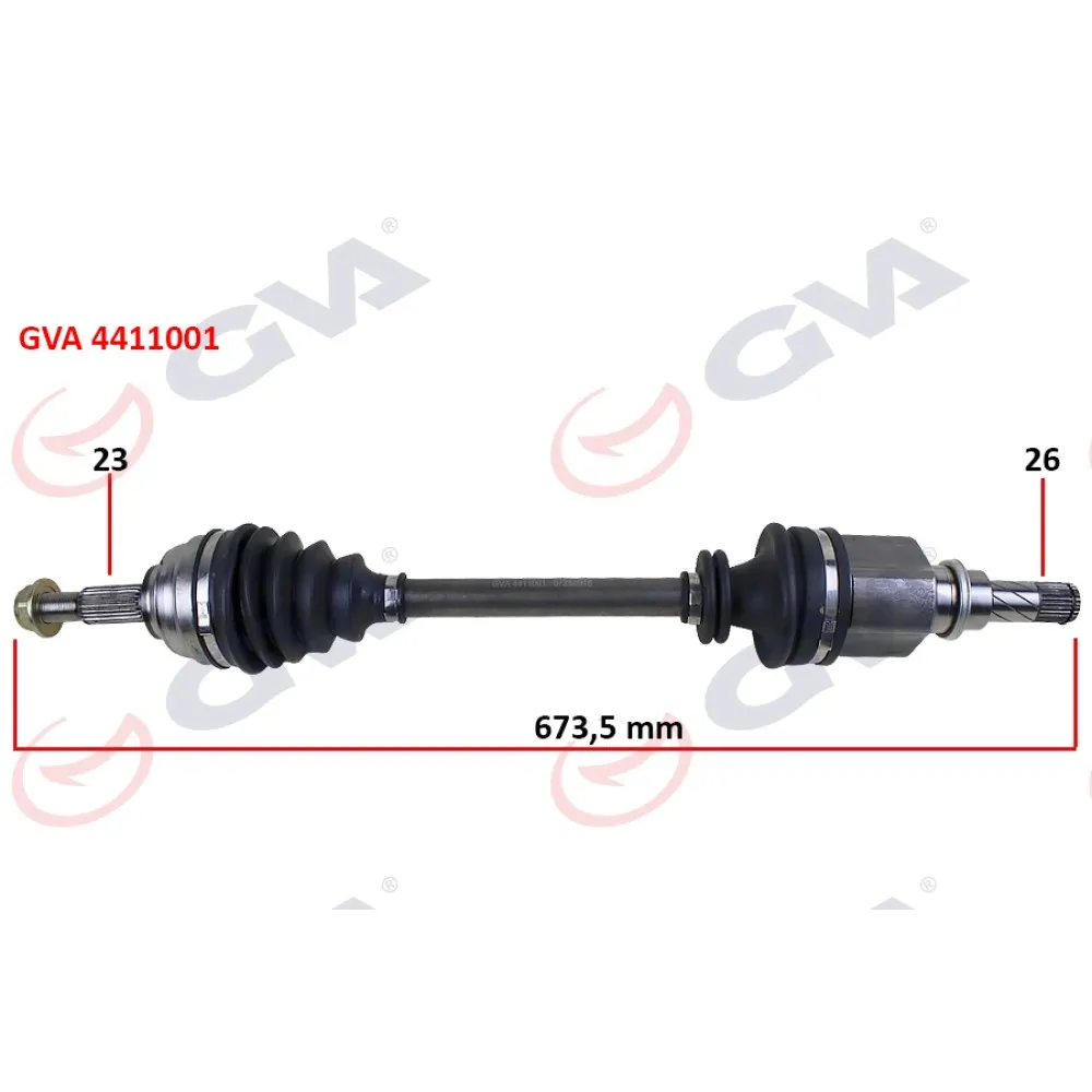 Komple Aks Sol Megane Ii 1.4/1.6 16V-1.5 Dci 02-08 673Mm