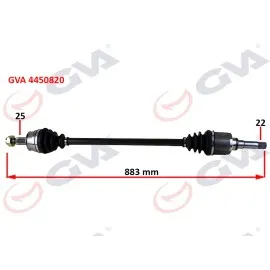 Komple Aks Sağ Bipper 1.4 Hdi 07 883Mm