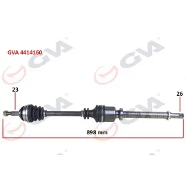 Komple Aks Sağ Clio Iii 1.5 Dci 05- Logan 1.4-1.6-1.5 Dci 07- 897Mm