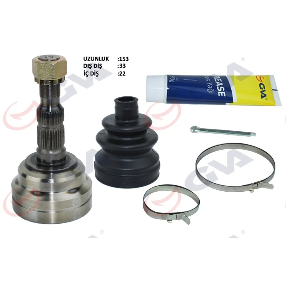 Aks Kafasi Diş Ön Astra G 1.4/1.6 16V 98-05 33X22X52 153.5Mm