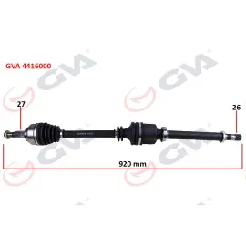 Komple Aks Sağ Kangoo 3 1.5 Dci 08- 921Mm