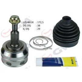 Aks Kafasi Diş Ön Transporter T5 2.5 Tdi 04-10 Axd 38X29X63 172.5Mm