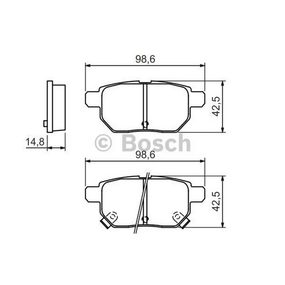 FREN BALATASI ARKA [ TOYOTA COROLLA , AURİS E.NO 0 986 TB3 071 ]