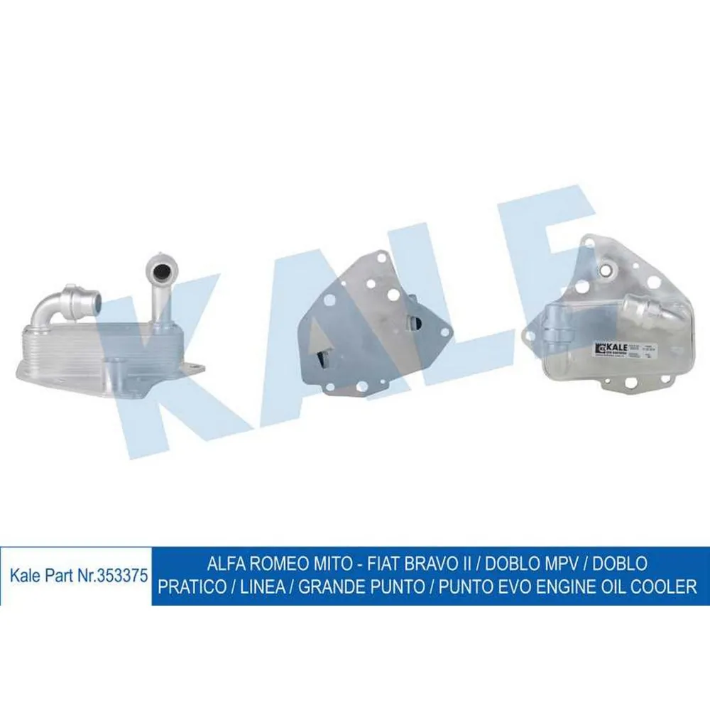 MOTOR YAĞ SOĞUTUCU ALFA ROMEO MITO - FIAT BRAVO II / DOBLO MPV / DOBLO / PRATICO / LINEA / GRANDE PUNTO / PUNTO EVO