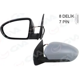 Diş Dikiz Aynasi Sol Qashqai 09 Elektrikli Isitmali Katlanir Astarli Konveks 7 Fiş Vm-4011Ebhl