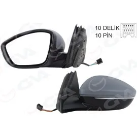 Diş Dikiz Aynasi Sol Elektrikli Isitmali Sinyalli Katlanir Ç.aydinlatmali Astarli Konveks 208 19- Corsa F 19- 10H10P