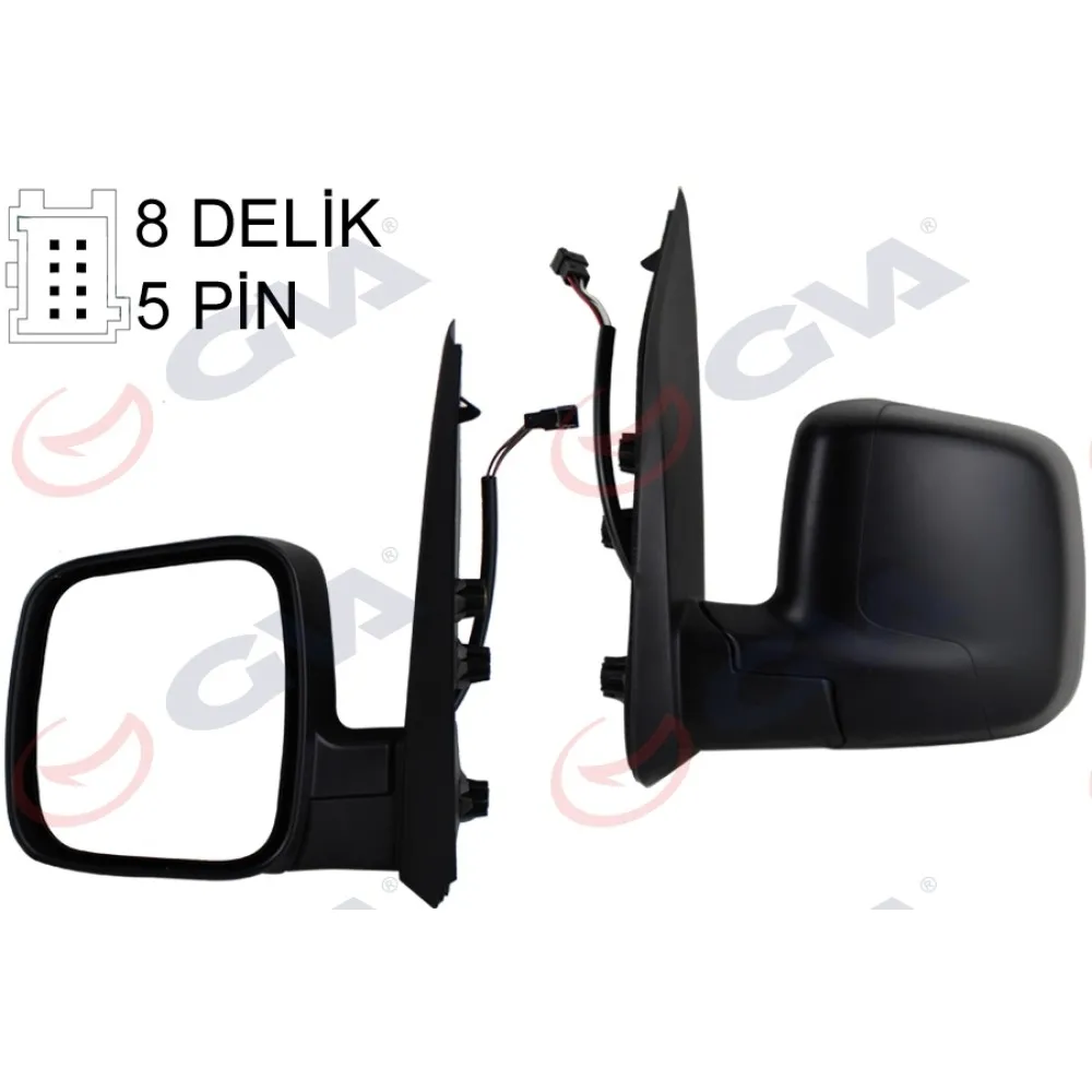 Diş Dikiz Aynasi Sol Fiorino-Bipper-Nemo 07 Elektrikli Isitmali Konveks 5 Fiş Vm-6115Ehl