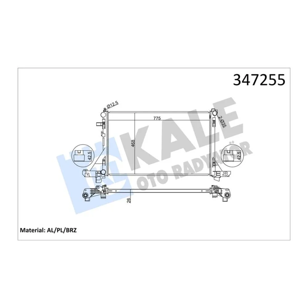 Radyatör Master Iii-Movano B 2.3Dci-Cdti 10 Klimali 773X469X26 Mm