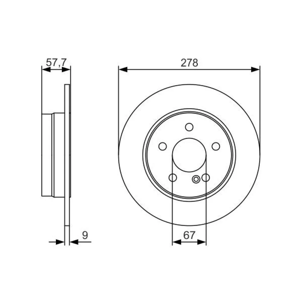 Fren Diski Arka 5 Bijon 278 Mm Mercedes C 180 Cgi 08-14, C 200 Kompressor 07-14, C 200 Cgi 07-14, C 250 Cgi 09-14, C 280 07-14, C 280 4-Matic 07-14, C 200 Cdi 07-09, C 220 Cdi 08-14, C 250 Cdi 08-14,