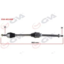 Komple Aks Sağ Renault Fluence 09- Megane Iv 1.5 Dci 6 Vites Auto. 984Mm