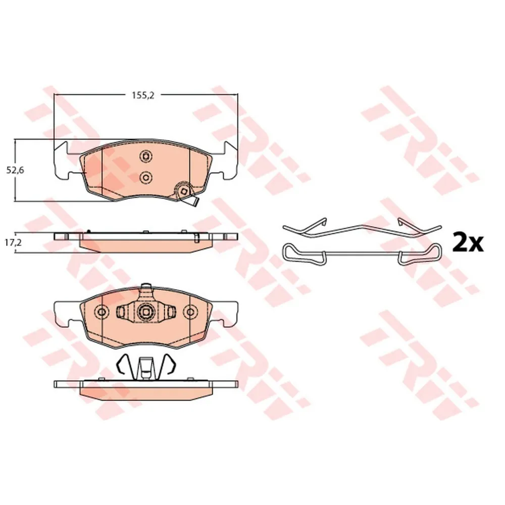 FREN BALATASI ÖN OPEL CORSA E 1.0-1.2-1.4 14-, 1.4 T 14-, 1.3 CDTİ 14-