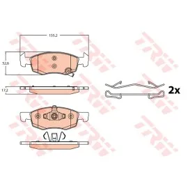 FREN BALATASI ÖN OPEL CORSA E 1.0-1.2-1.4 14-, 1.4 T 14-, 1.3 CDTİ 14-