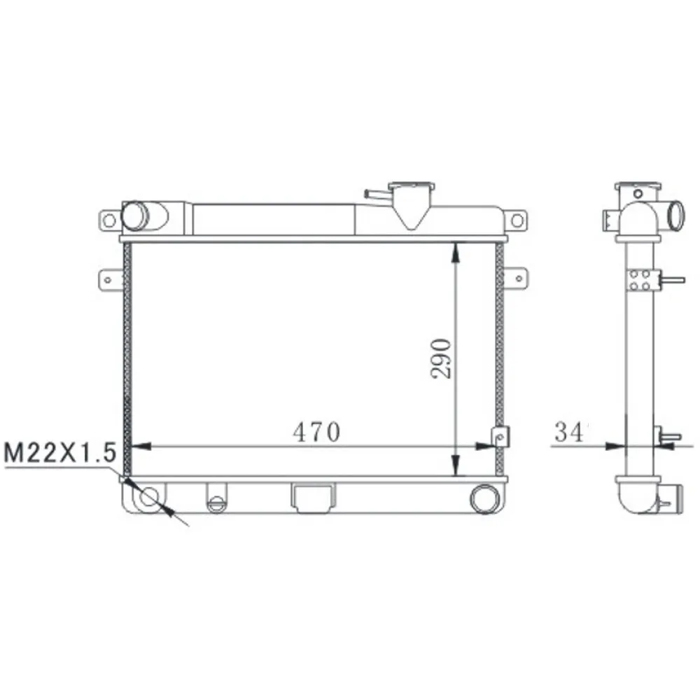 Radyatör M131 Em-Ym 470X292X34 2 Sira Al Pl Sistem