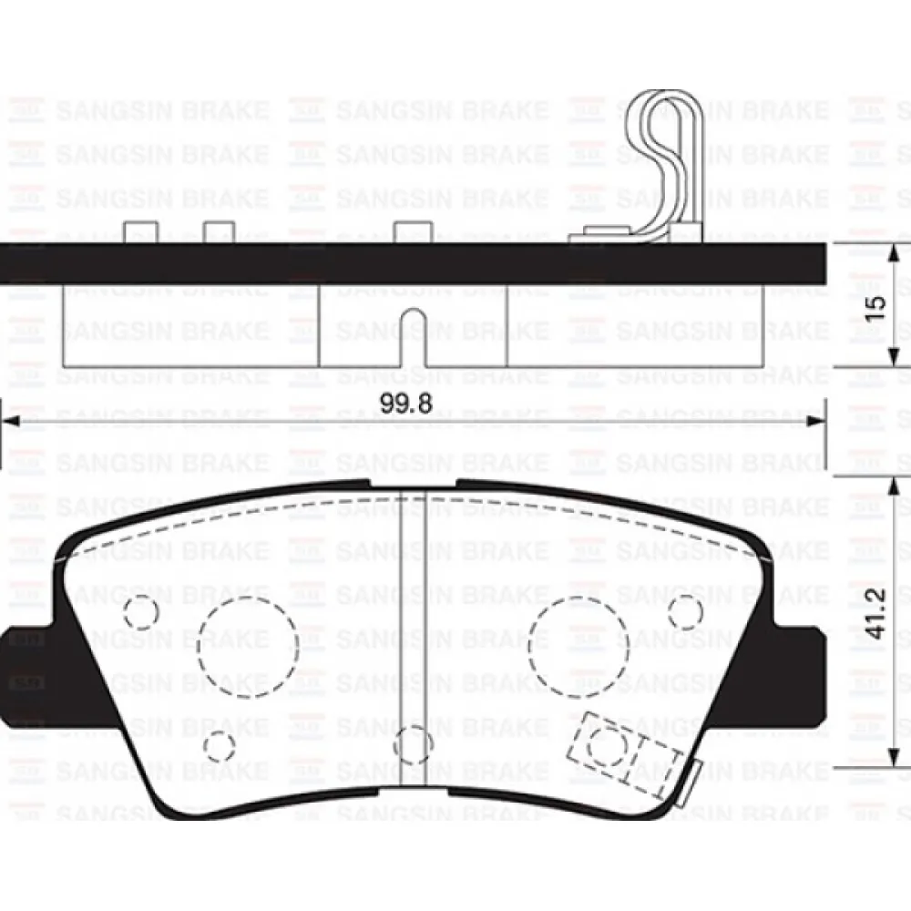 ARKA BALATA ACCENT BLUE 1.4-1.6 11 KIA SOUL 1.6 09 99.8x41.3x15.5/15.8 GDB3494-GDB3495