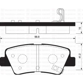 ARKA BALATA ACCENT BLUE 1.4-1.6 11 KIA SOUL 1.6 09 99.8x41.3x15.5/15.8 GDB3494-GDB3495
