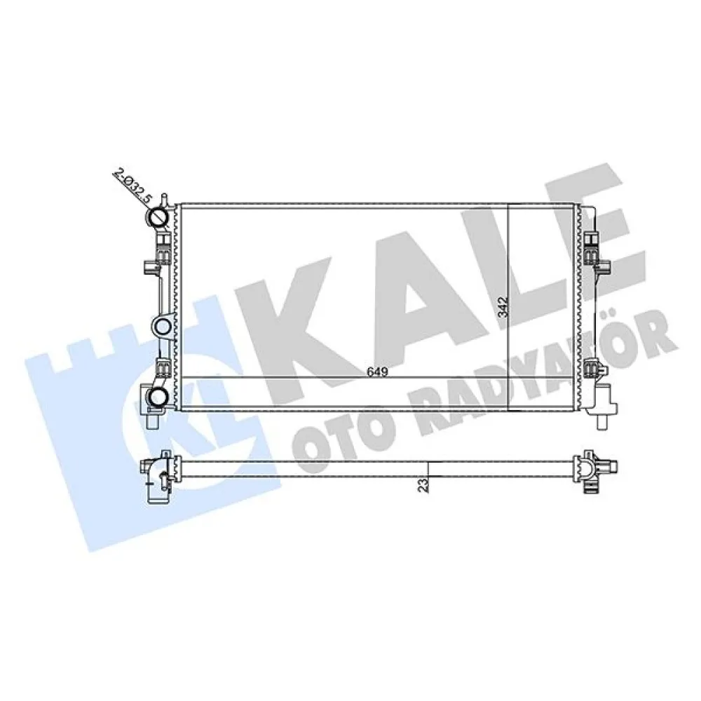 Su Radyatörü Audi A1 10 Seat Ibiza Iv-Toledo Iv 08 Skoda Fabia Ii-Rapid-Roomster 06 Vw Polo 09 1.2 1.6 1.9Tdi 1.2 1.4Tsi 1.2Tfsi Mt Mekanik 649X342X23 6R0121253N-6Rf121253