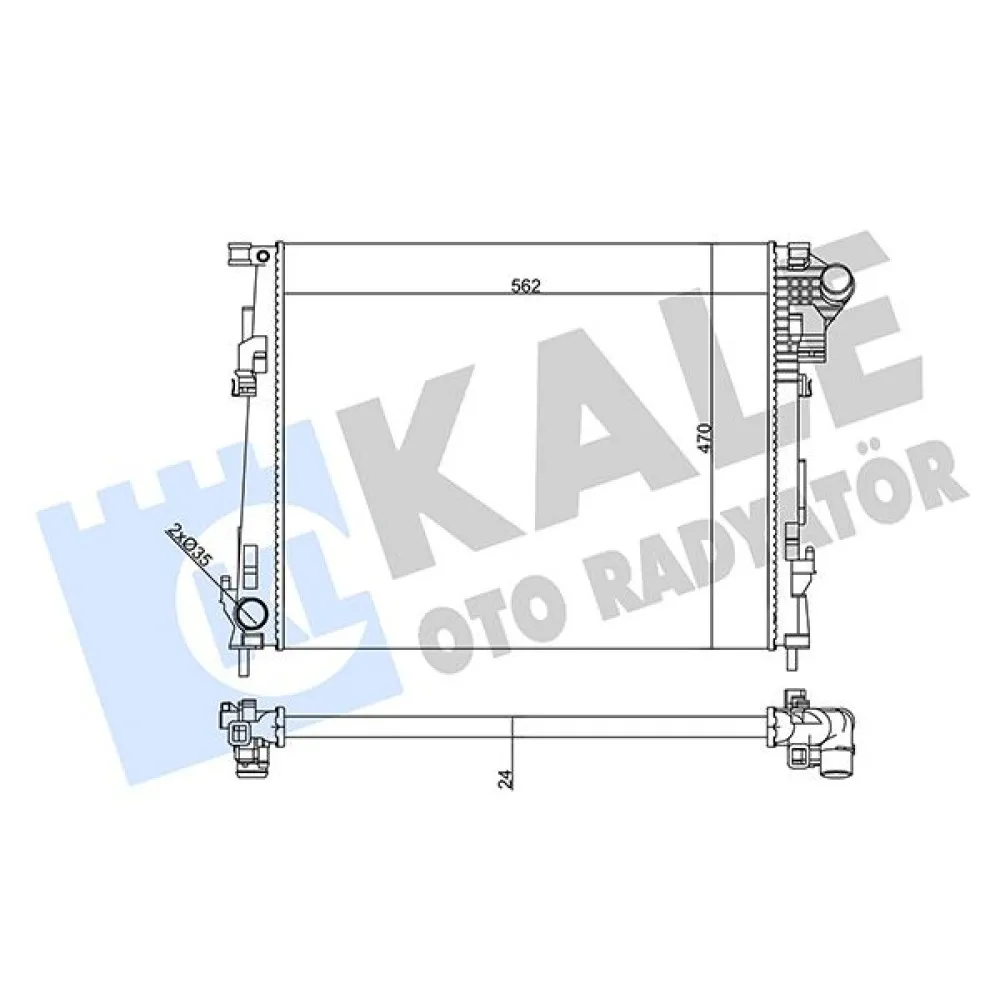 Su Radyatörü Renault Trafic Ii-Opel Vivaro-Nissan Primastar 2.0Dci-Cdti 06 Mt Mekanik 562X470X24 93854164