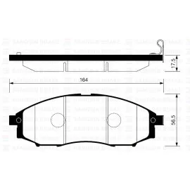 Ön Fren Balata Nissan Skystar 2.5L Yd25Ddti D22 4X2 4X4 03-> / Pathfinder 3.2L Qd32Eti R50 4X4 97-04